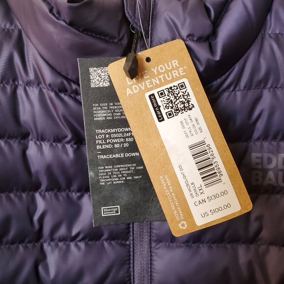NWT Eddie Bauer Microlite Down Vest - Picture 4 of 8